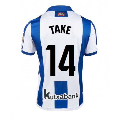 Moški Nogometni dresi Real Sociedad Takefusa Kubo #14 Domači 2024-25 Kratek Rokav